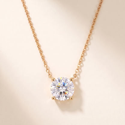 Collier Solitaire Éclat, finition or